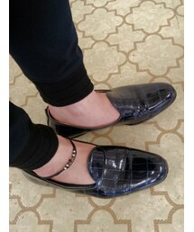 alfredoBANNISTER | クロコダイルエンボススリッポン～経年変化(その他シューズ)