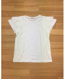 ehka sopo | セールでの購入品。袖フリルが可愛い。(Tシャツ/カットソー)