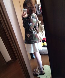 迷彩ジャケットにリュックをしょったよー♡(バックパック/リュック)
