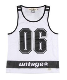 UNTAGE | UNT 03 number sleeveless_white(Tシャツ/カットソー)