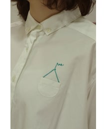 bulle de savon | オックス刺繍ボタンダウンシャツワンピース(ワンピース)