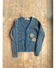 Morning　Calm | りんごアップリケのカーディガン(カーディガン/ボレロ)