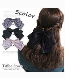 Tiffee Store | サテン調デカリボン
ヘアゴム(ヘアゴム)