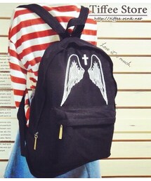 Tiffee Store | 羽×クロス柄
ラウンドリュック(バックパック/リュック)