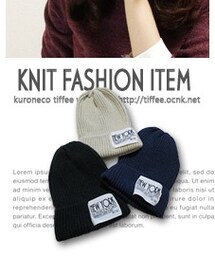 Tiffee Store | NEWYORKロゴリブニット帽(ニットキャップ/ビーニー)