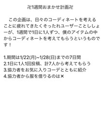 卍1週間おまかせ計画卍 | その他
