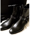 Saint Laurent | Saint Laurent Short Stud-Strap Harness Boot(靴子)