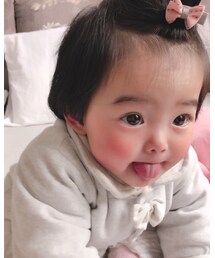 头发长了扎小啾啾 | ロンパース