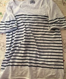 tk.TAKEO KIKUCHI | 白ボーダーTシャツ(Tシャツ/カットソー)