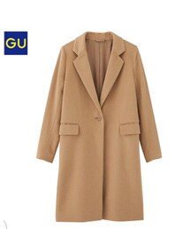 GU | ウールブレンドチェスターコート(キャメル)(チェスターコート)