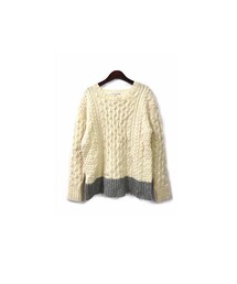 BLACK&BLUE | BLACK&BLUE - Switching Cable Knit ¥16500+tax(ニット/セーター)