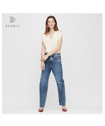 UNIQLO | 3DコットンコクーンVネックセーター / M(ニット/セーター)