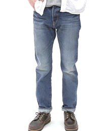 OMNIGOD | OMNIGOD 50-073A 5Pタイトストレートデニム(ブリーチユーズド加工)(デニムパンツ)