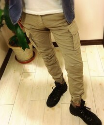 GAS | ストレッチ リブ カーゴパンツ(カーゴパンツ)