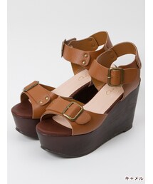 w closet | ベルト付きウエッジソールサンダル(サンダル)