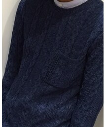 WEGO | インディゴライクケーブルセーター(ニット/セーター)