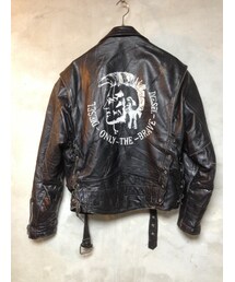 DIESELペイントライダースジャケット(ライダースジャケット)