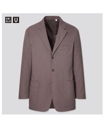 UNIQLO | リラックスフィットテーラードジャケット　ブラウン(テーラードジャケット)