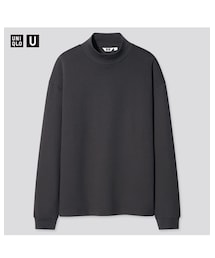 UNIQLO | モックネックプルオーバー　グレー　XL(Tシャツ/カットソー)