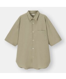 GU | ブロードオーバーサイズシャツ　カーキ　Lサイズ(シャツ/ブラウス)