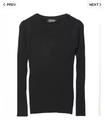 Re:EDIT | ケーブル編み風リブデザインベーシックニットソートップス (ニット/セーター)