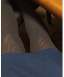 no brand | 80デニール リブ(タイツ/ストッキング)