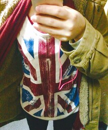 不明 | ユニオンジャック柄 カットソー 長袖(Tシャツ/カットソー)