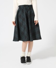 LOWRYS FARM | 緑チェックスカート(スカート)