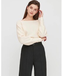 UNIQLO | 3Dコットンボートネックセーター(ニット/セーター)