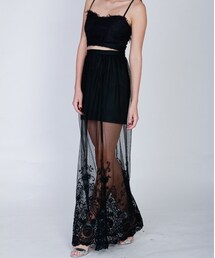 KLARRA | STELLIS BLACK LACE SKIRT(スカート)