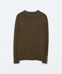 ZARA | カフススナップ付きセーター(ニット/セーター)