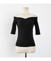 DABAgirl | ワイドカシュクールネックニットトップス(ニット/セーター)