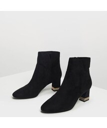 CHARLES & KEITH | メタリックアクセント ヒールブーツ(ブーティ)