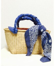 BEAMS | バンダナは手巻き自作♡(かごバッグ)