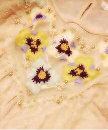 Ri joui  パンジー刺繍ブラウス(シャツ/ブラウス)