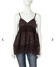 Ungrid | レースコンビ刺繍フレアーキャミ(キャミソール)