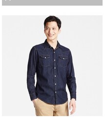 UNIQLO | MEN デニムウェスタンシャツ (長袖)(デニムジャケット)