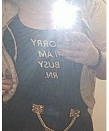 FOREVER 21 | "Sorry I am busy rn" Tank(タンクトップ)