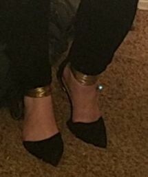 FOREVER 21 | Black and gold pointed toe flats(その他シューズ)