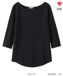 GU | ワッフルボートネックT(Tシャツ/カットソー)