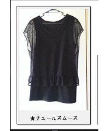 ikurah | チュールスムース(Tシャツ/カットソー)