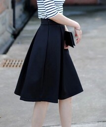 CHICGIRLSSSHOP | 厚身高腰百摺裙 
Instagram: CHICGIRLSSSHOP(ワンピース)