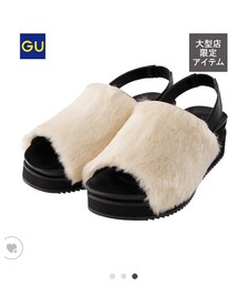 GU | ◎フェイクファーサンダル(サンダル)
