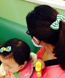 Handmade | 
お揃いのリボンです〜(ヘアゴム)