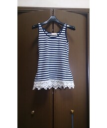 w closet | レース付ボーダーインナー(タンクトップ)