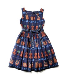 Jane Marple | バイオリンプリントのスクエアドレス(ワンピース)