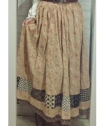 花柄ロングスカート(スカート)