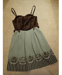 F i.n.t | カトラリーケーキプリントドッキングキャミワンピース(ワンピース)