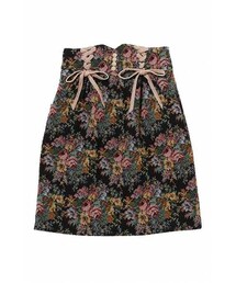 an another angelus | ウエストレースアップゴブランタイトスカート(スカート)