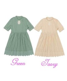 F i.n.t | スタンドカラーコットン半袖ワンピース(ワンピース)